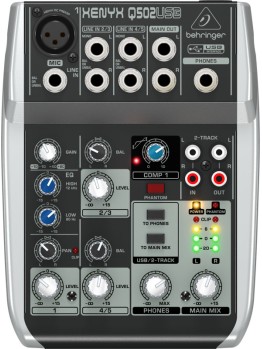 Behringer XENYX Q502USB  5-Input 2-Bus Mixer and USB/Audio Interface